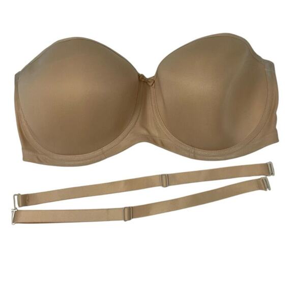 Elomi Womens Convertible Strapless Bra Beige 38F Molded Cups Underwire - Picture 2 of 8
